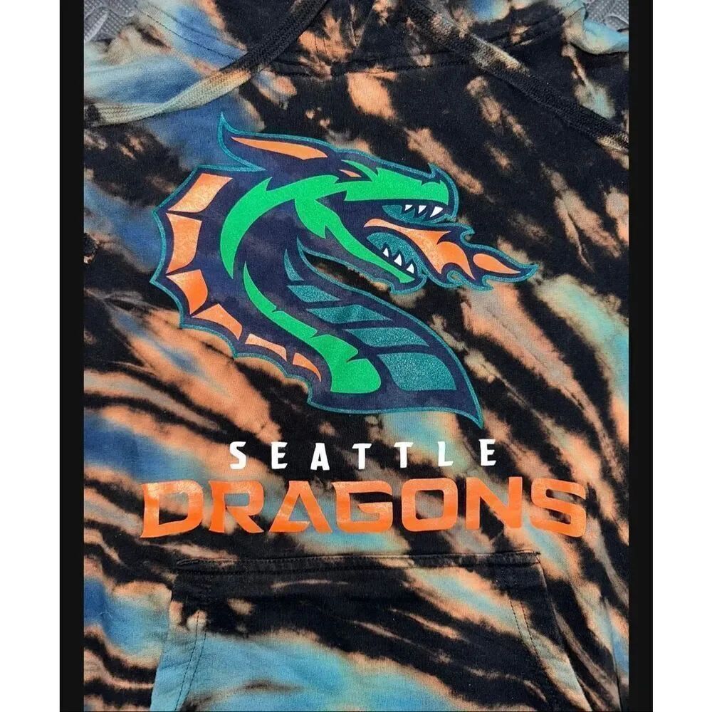 Seattle Dragons XFL Tie-Dye Hoodie - Picture 3 of 4